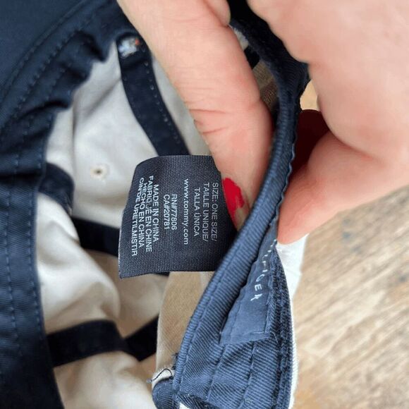 Vintage 90s Tommy Hilfiger Khaki Cotton Canvas Hat Cap Adjustable Back - One Siz - Picture 6 of 7